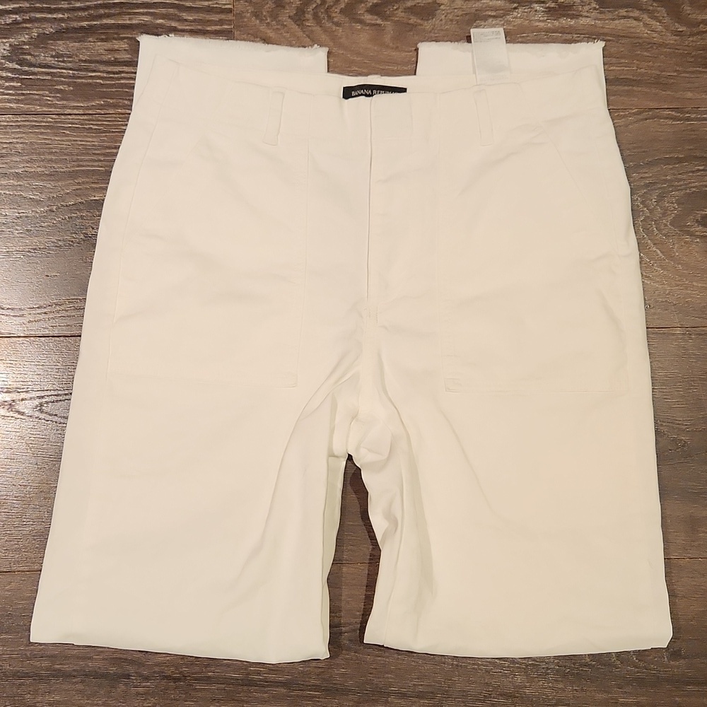 ❤️ BANANA REPUBLIC HIGH RISE GIRLFRIEND AUTHENTIC STRAIGHT CHINO UTILITY PANTS